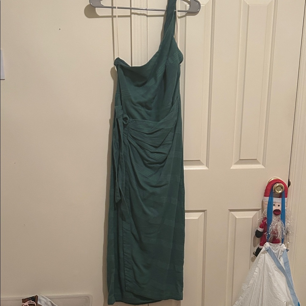 NWT Free People Teal One-Shoulder Dress
